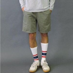 Freeman Hosta Short Army Green Cotton Sanded Twill Drawstring Minimalist USA-L